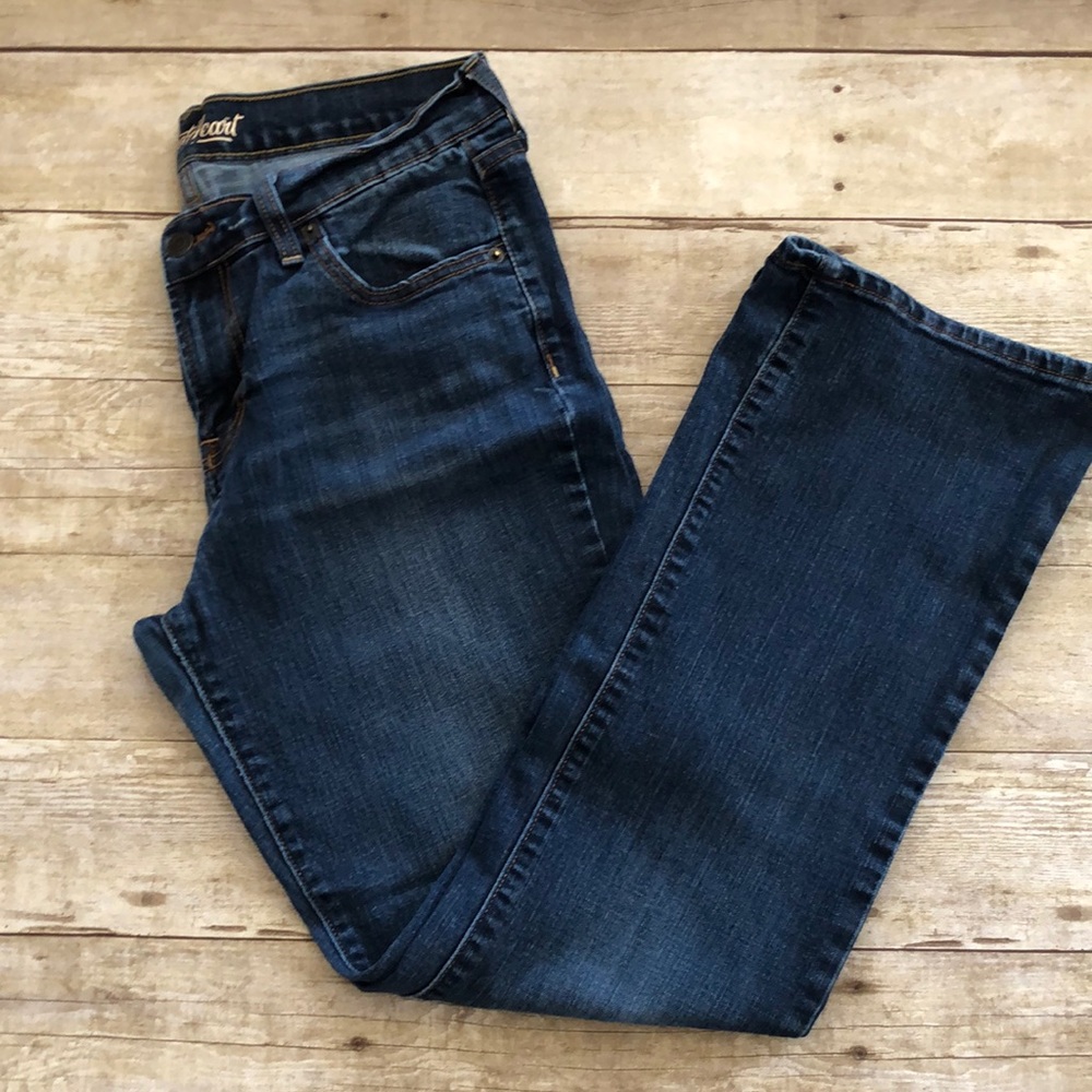 👖 Old Navy mid rise Sweetheart bootcut jeans, size 8 short